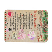 娘への贈り物、ラブレターの娘と母 マグネット (横)