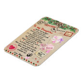 娘への贈り物、ラブレターの娘と母 マグネット (左側)