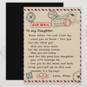 娘への贈り物、ラブレターの娘と母 メニュー (正面/裏面)