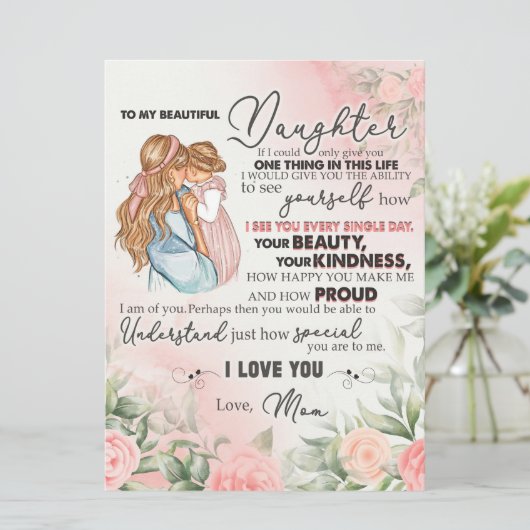 娘への贈り物、ラブレターの娘と母 メニュー (スタンド正面)