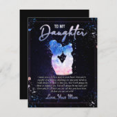 娘への贈り物、ラブレターの娘と母 招待状 (正面/裏面)