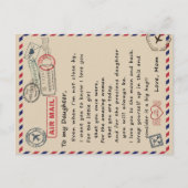 娘への贈り物、ラブレターの娘と母 案内ポストカード (正面)