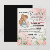 娘への贈り物、ラブレター 娘とママ 招待状 (正面/裏面)