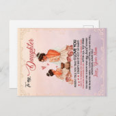 娘への贈り物、娘と母への愛の手紙 ポストカード (正面/裏面)