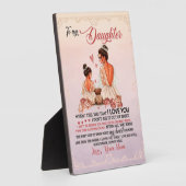 娘への贈り物、娘と母、ラブレター フォトプラーク (側面)