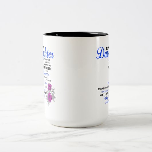 娘への贈り物 – 娘のマグへ ツートーンマグカップ (中央)