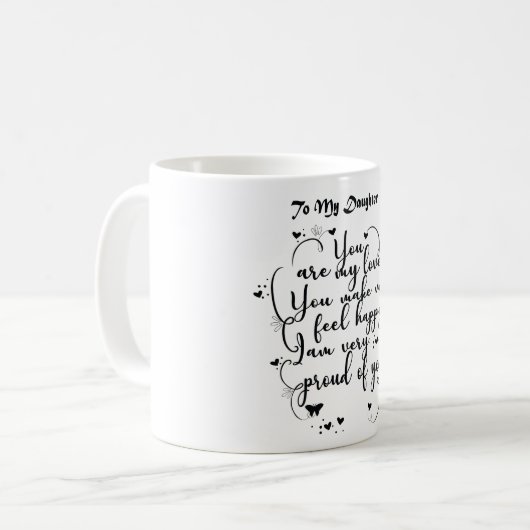 娘への贈り物-娘へ コーヒーマグカップ (正面左)