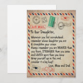 娘への贈り物 | 私たちから娘へ 愛を込めて ママとパパより 招待状 (正面/裏面)