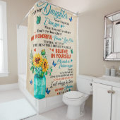 娘への贈り物、蝶好き、ヒマワリの贈り物 シャワーカーテン (インサイチュ)