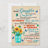 娘への贈り物、蝶好き、ヒマワリの贈り物 シーズンカード (正面)