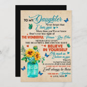 娘への贈り物、蝶好き、ヒマワリの贈り物 シーズンカード (正面/裏面)