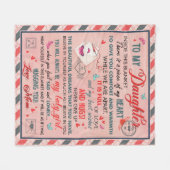 娘への贈り物，誕生日フリースブランケット フリースブランケット (正面(横))