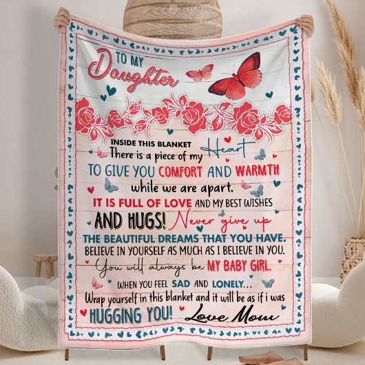 娘への贈り物，誕生日フリースブランケット フリースブランケット