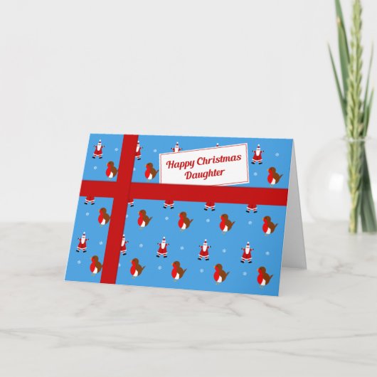 娘への青いクリスマスプレゼント シーズンカード (正面)