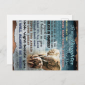 娘への面白いプレゼント | 家族へのギフト ポストカード (正面/裏面)