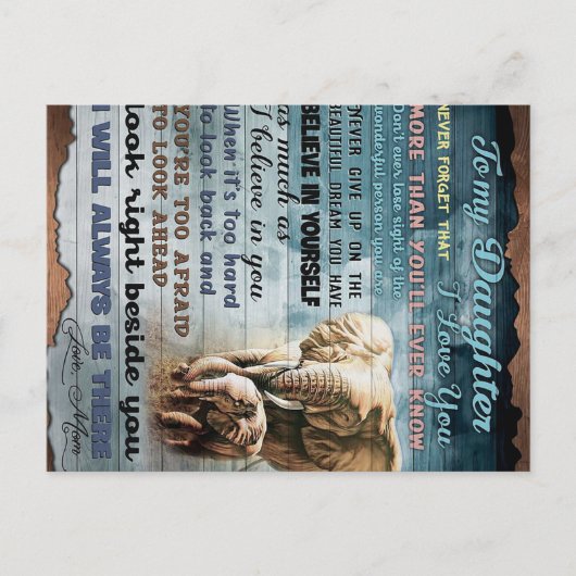 娘への面白いプレゼント | 家族へのギフト ポストカード (正面)