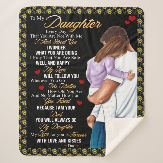 娘へパーソナライズされたのパパ シェルパブランケット (正面)