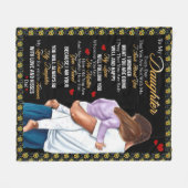 娘へパーソナライズされたのパパ フリースブランケット (正面(横))