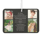 娘へ卒業式の日4写真記念 カーエアーフレッシュナー (正面)