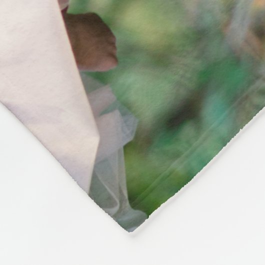 娘へ卒業式の日4写真記念 フリースブランケット (角)