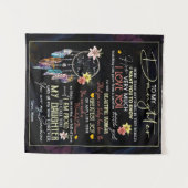 娘へ特別な贈り物、ママより愛を込めて タペストリー (正面(横))