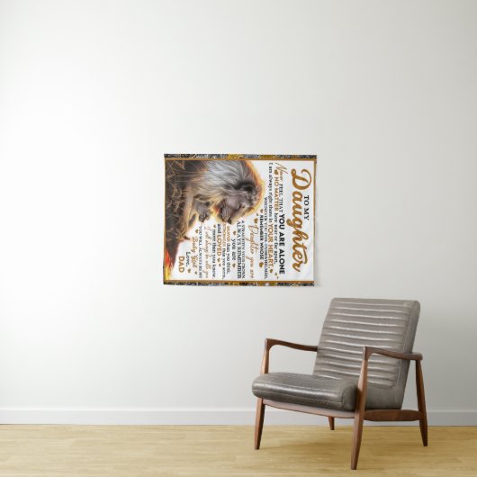 娘へ、娘の誕生日プレゼント、赤ちゃん女の子 タペストリー (インサイチュ(横))