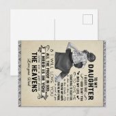 娘へ、娘の誕生日プレゼント、赤ちゃん女の子 ポストカード (正面/裏面)