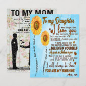 娘へ | 娘への特別な手紙 招待状 (正面/裏面)