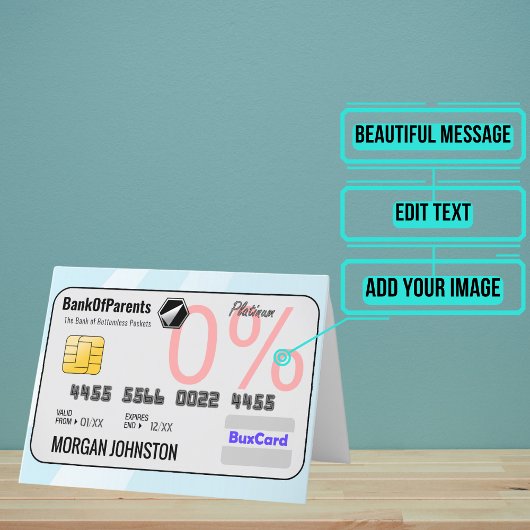 娘または息子フェイククレジット誕生日 カード