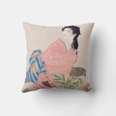 娘みゆき(アエレガントジア日本のアートの女性) クッション (裏面)