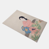 娘みゆき(アエレガントジア日本のアートの女性) ドアマット (アングル)