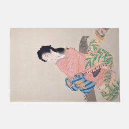 娘みゆき(アエレガントジア日本のアートの女性) ドアマット