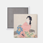 娘みゆき(アエレガントジア日本のアートの女性) マグネット (正面/裏面)