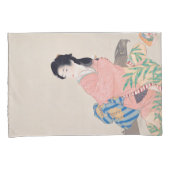 娘みゆき(アエレガントジア日本のアートの女性) 枕カバー (正面右)