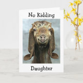 娘やぎは冗談を言うな最高の カード (黄色い花)