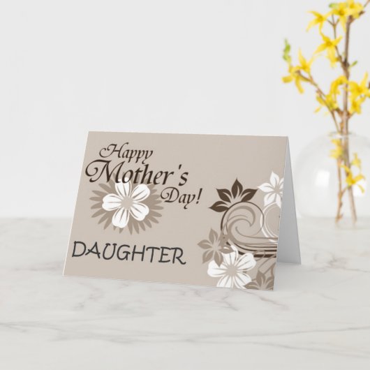 娘を喜ばせる母の日 カード (黄色い花)