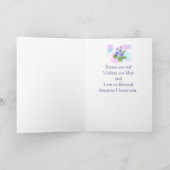 娘アフリカ紫の花バレンタイン詩 シーズンカード (内部)