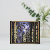 娘オオカミ誕生日プレゼント、面白いプレゼント ポストカード (スタンド正面)