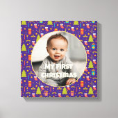 娘カスタムへの初めてのクリスマスプレゼント キャンバスプリント (正面)