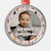 娘カスタムへの初めてのクリスマスプレゼント メタルオーナメント (正面)