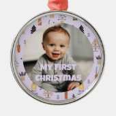 娘カスタムへの初めてのクリスマスプレゼント メタルオーナメント (正面)