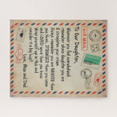 娘ギフト |お母さんからの娘さんの愛へパパ ジグソーパズル (横)