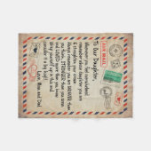 娘ギフト |お母さんからの娘さんの愛へパパ フリースブランケット (正面(横))