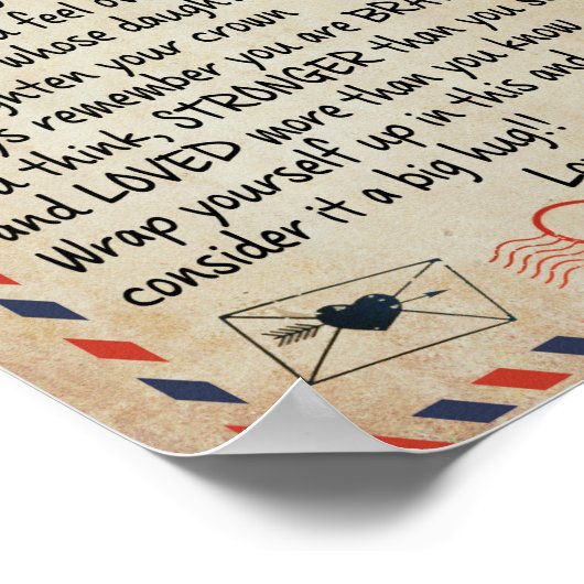 娘ギフト |お母さんからの娘さんの愛へパパ ポスター (角)