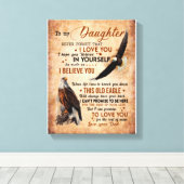 娘ギフト |パパから娘への手紙 キャンバスプリント (インサイチュ (ウッドフロア))