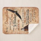 娘ギフト |パパから娘への手紙 シェルパブランケット (正面(横))