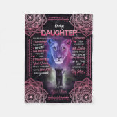 娘ギフト |母から娘への手紙 フリースブランケット (正面)