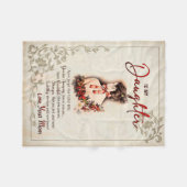 娘ギフト |母から娘への手紙 フリースブランケット (正面(横))