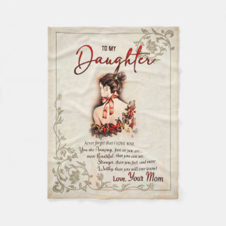 娘ギフト |母から娘への手紙 フリースブランケット