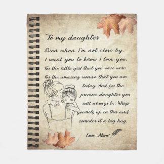 娘ギフト |母から娘への手紙 フリースブランケット